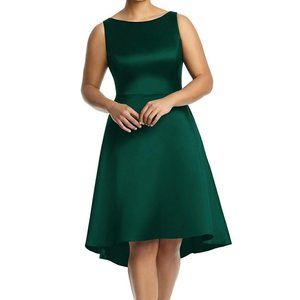 Alfred Sung Bateau Neck Cocktail Dress Hunter D697